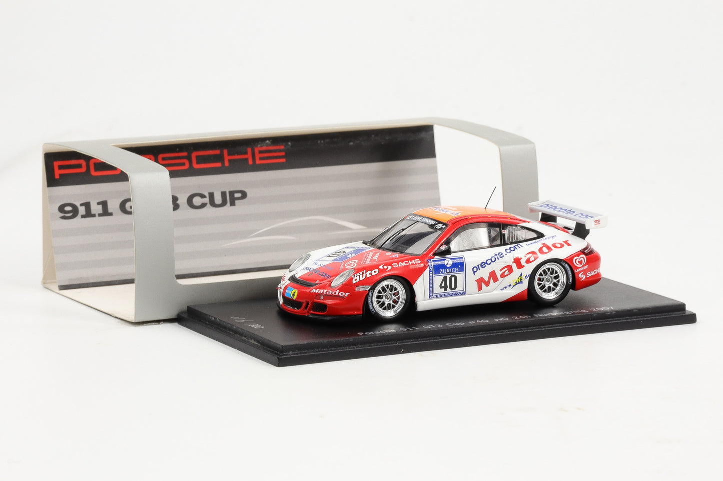 1:43 Spark Porsche 911 997 GT3 Cup #40 JvO 24h Nürburing 2007 Dealer