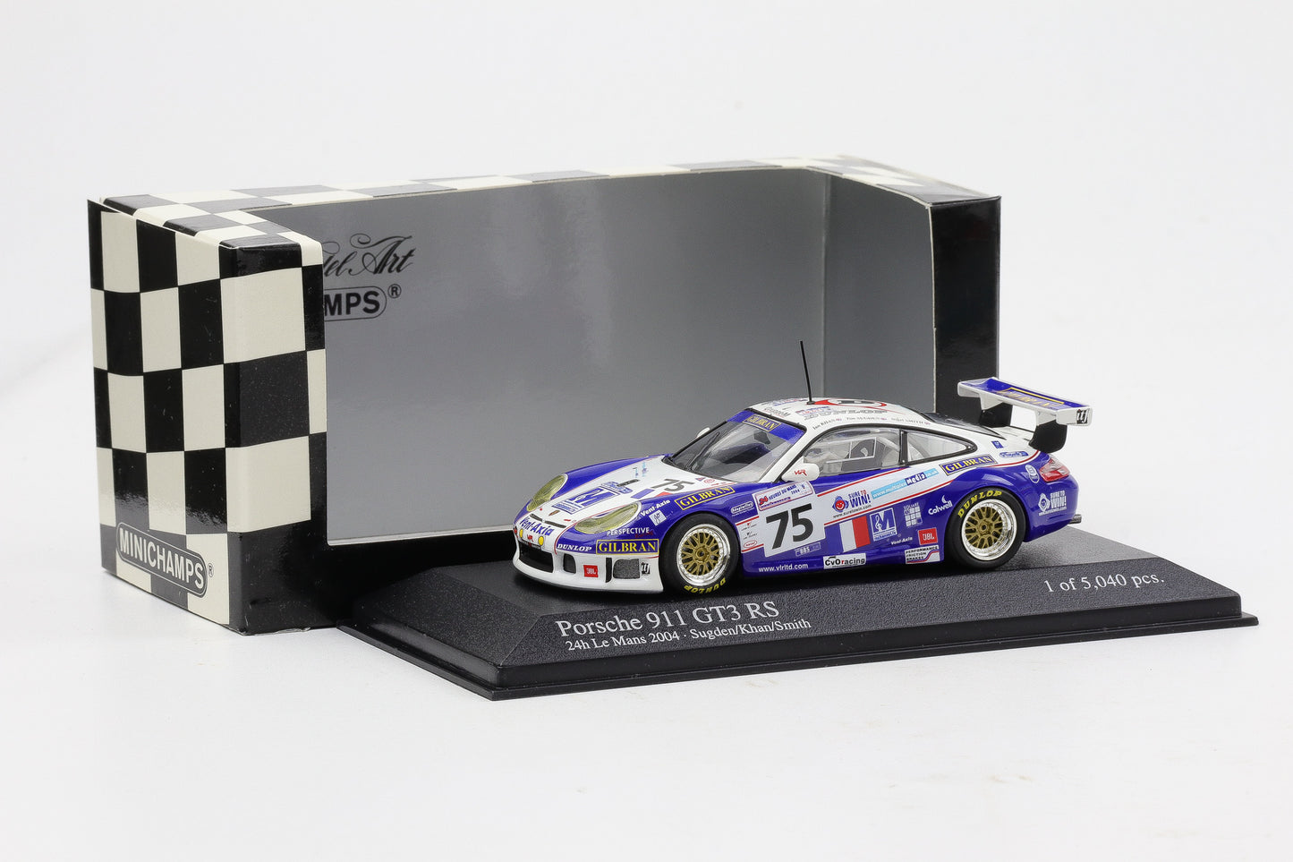 1:43 Minichamps Porsche 911 GT3 RS 24h Le Mans 2004 Perspective Racing #75