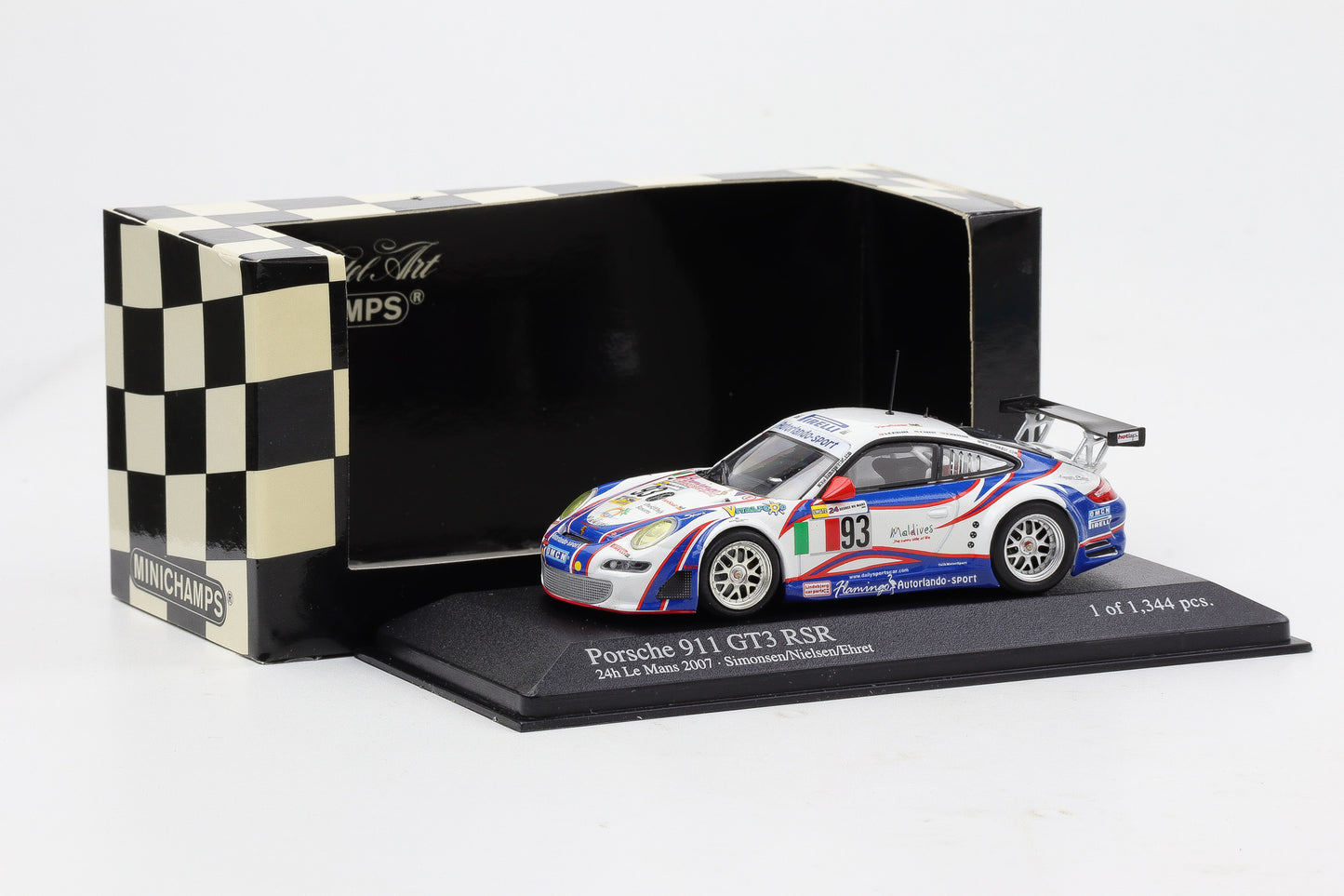 1:43 Minichamps Porsche 911 GT3 RSR 24h Le Mans 2007 #93 Simonsen Nielsen Ehret