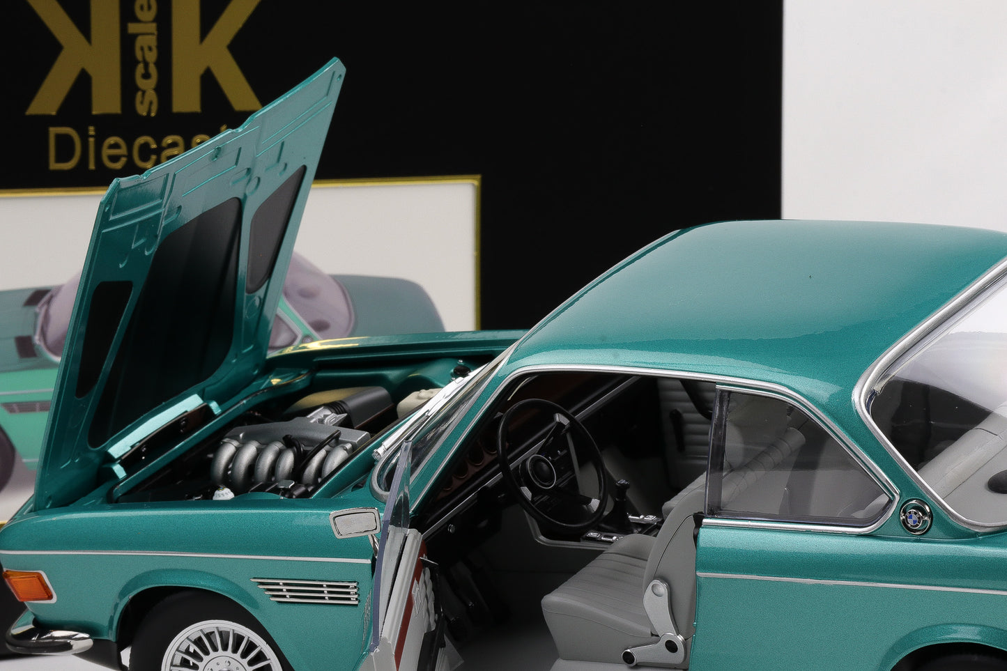 1:12 KK-Scale BMW 3.0 CSI E9 mit Alpina Felgen 1971 türkis metallic diecast