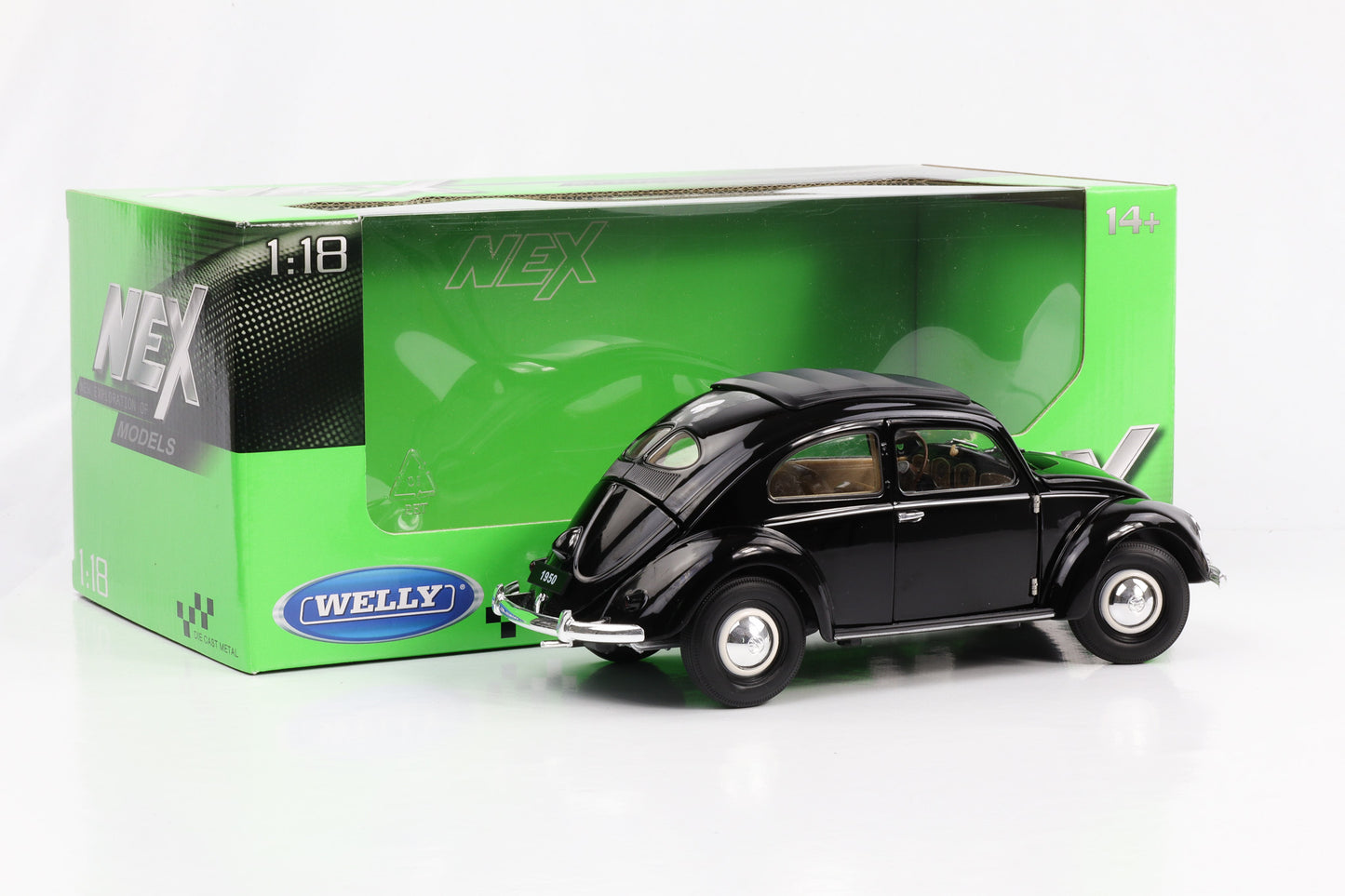 1:18 Volkswagen Classic Beetle 1950 schwarz Welly NEX diecast
