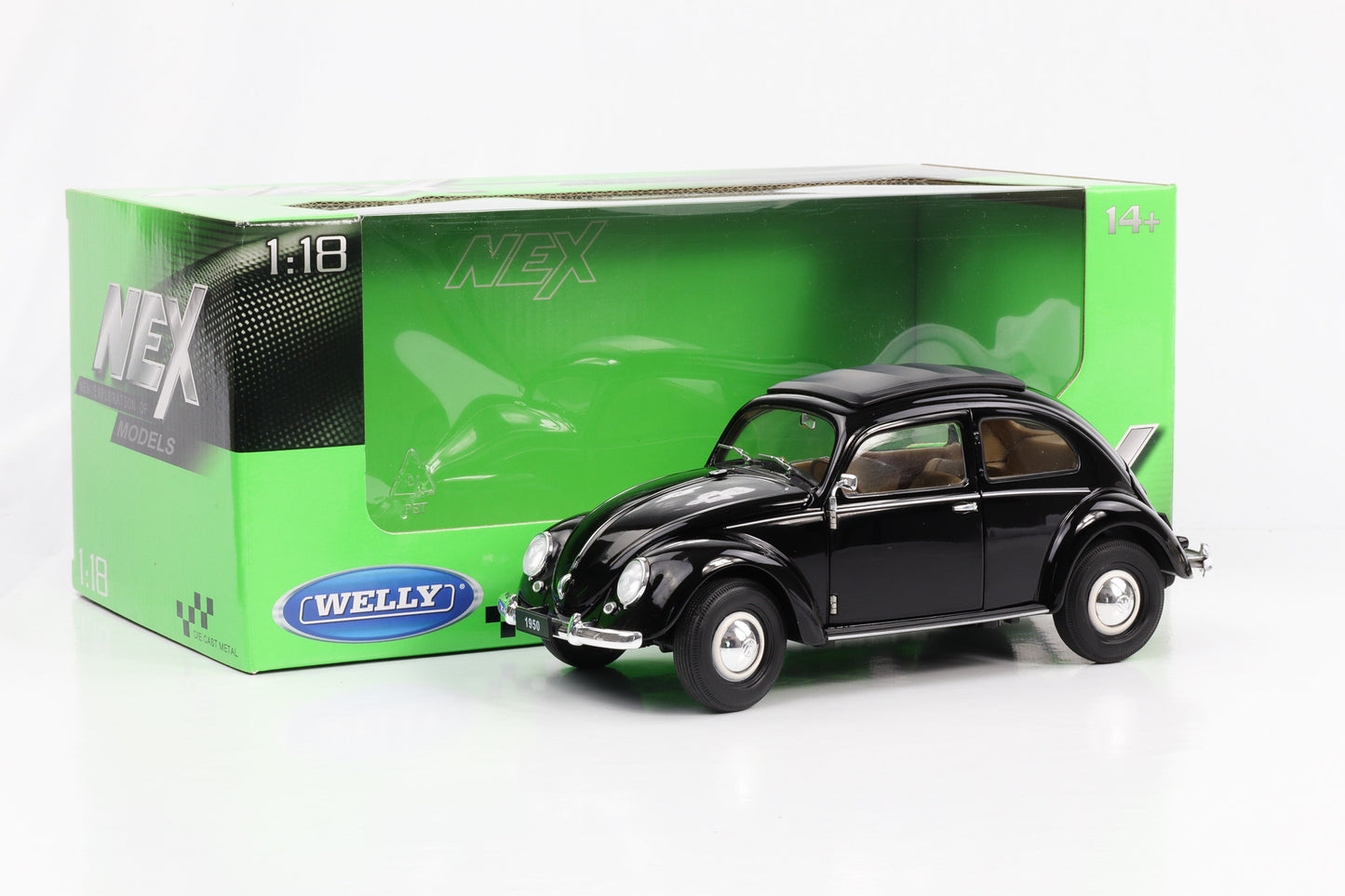 1:18 Volkswagen Classic Beetle 1950 schwarz Welly NEX diecast