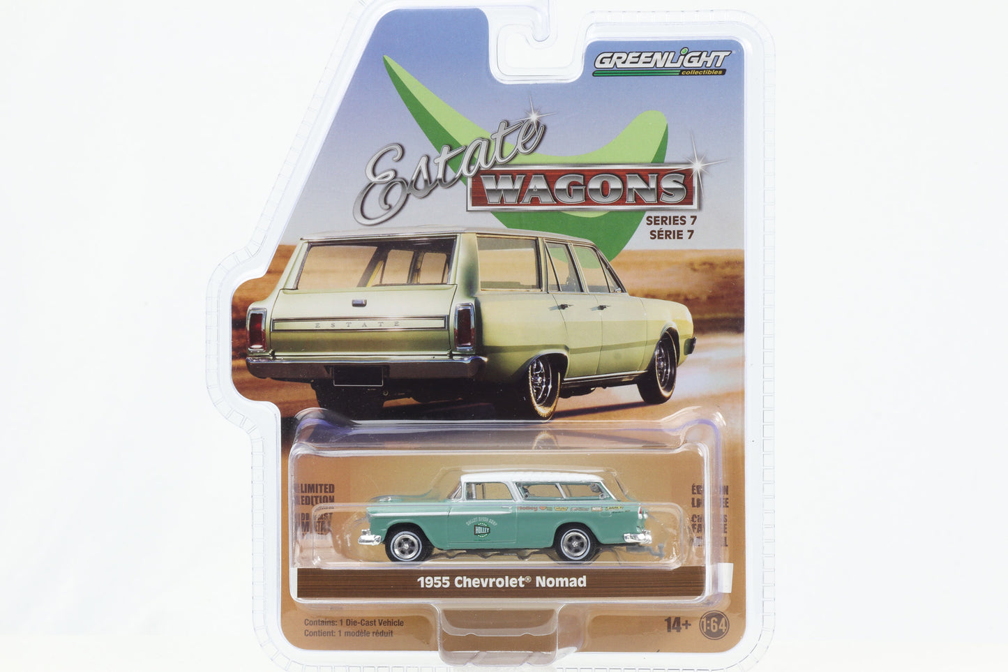 1:64 Estate Wagons Serie 7 1955 Chevrolet Nomad Holley blaugrün Greenlight