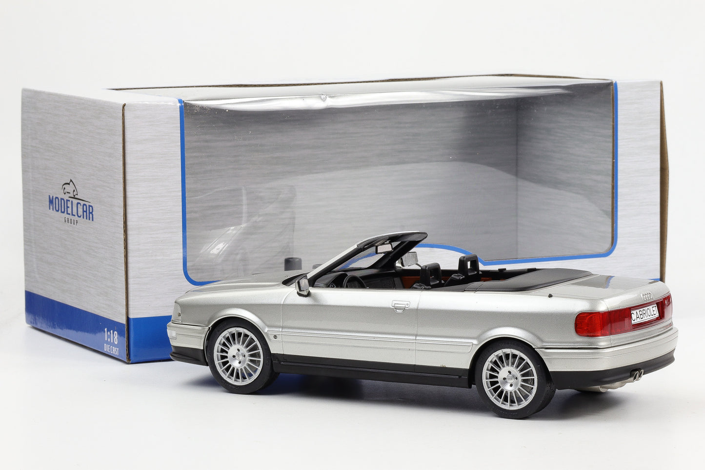 1:18 MCG Audi 80 B3 Cabrio 1991 silber diecast