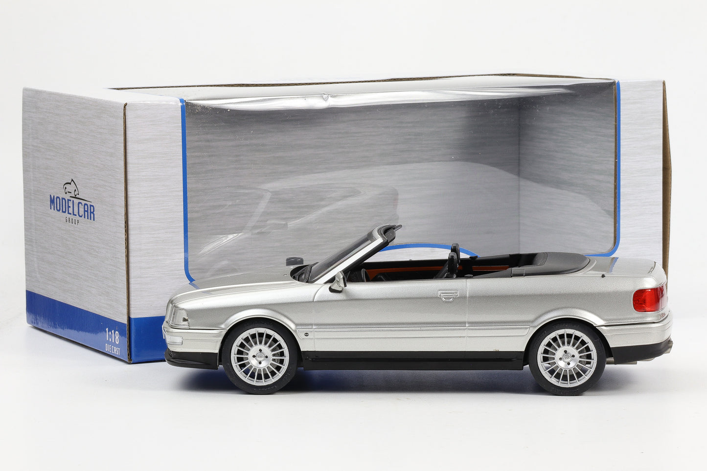 1:18 MCG Audi 80 B3 Cabrio 1991 silber diecast
