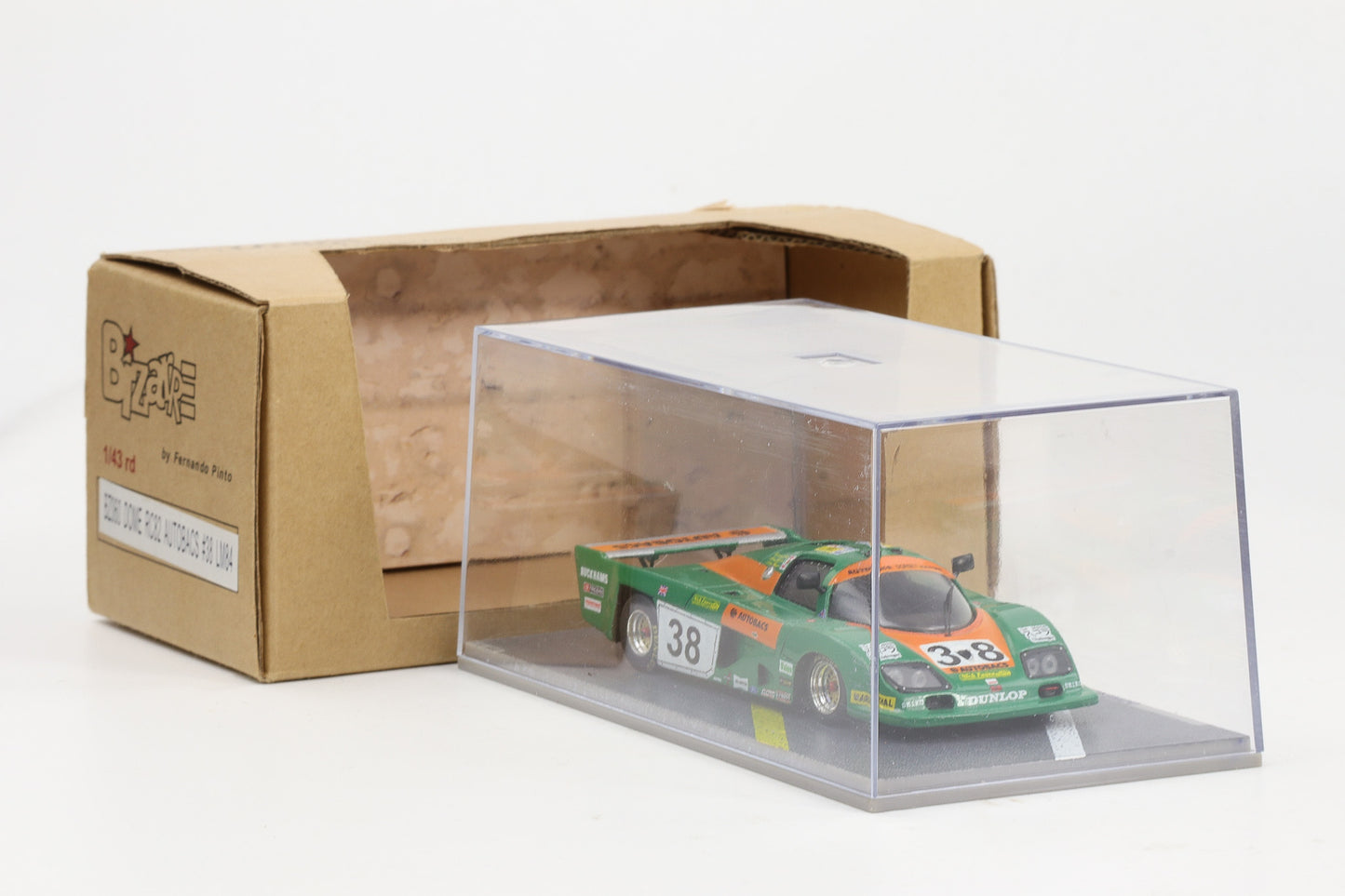 1:43Bizarre Minimax DOME Autobacs RC82 #38 Le Man 1984 grün-orange