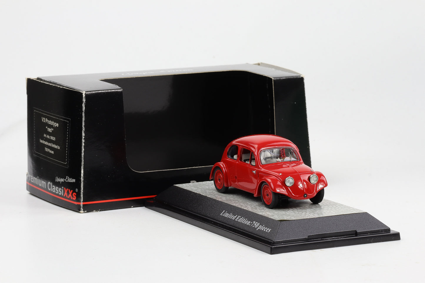 1:43 Premium ClassiXXs VW Versuchswagen V3 rot Limitiert 750 Stk. Art.Nr. 18025