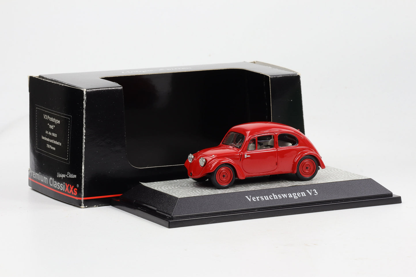 1:43 Premium ClassiXXs VW Versuchswagen V3 rot Limitiert 750 Stk. Art.Nr. 18025