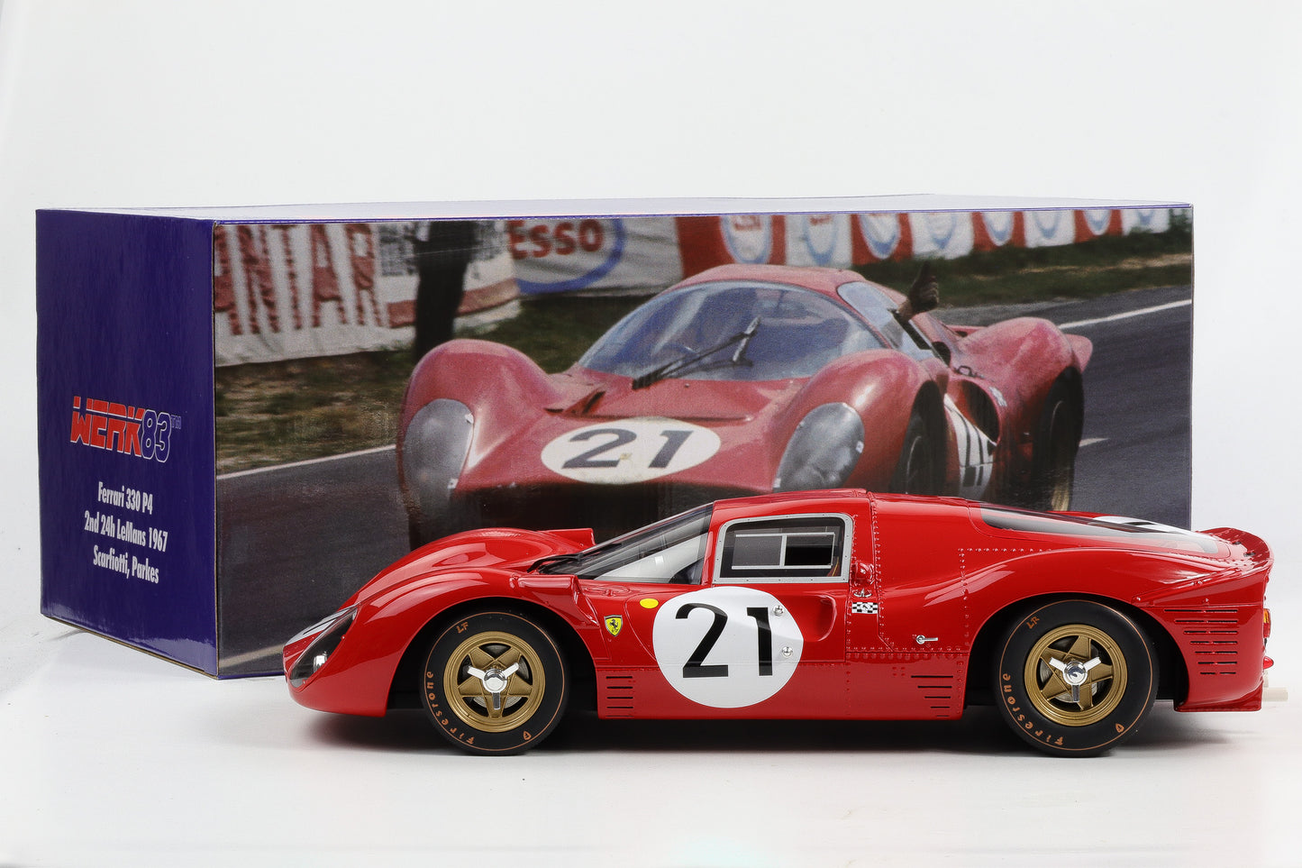 1:12 WERK83 330 P4 #21 2nd 24h LeMans 1967 Scarfiotti Parkes resin