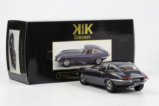 1:18 KK Scale Jaguar E-Type Coupe MK1 Series 1 1961 RHD metallic grey diecast