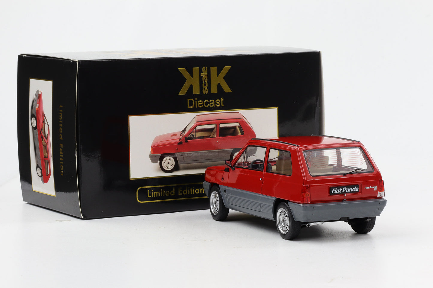 1:18 KK-Scale Fiat Panda 30 1980 rot die tolle Kiste Modellauto 180521