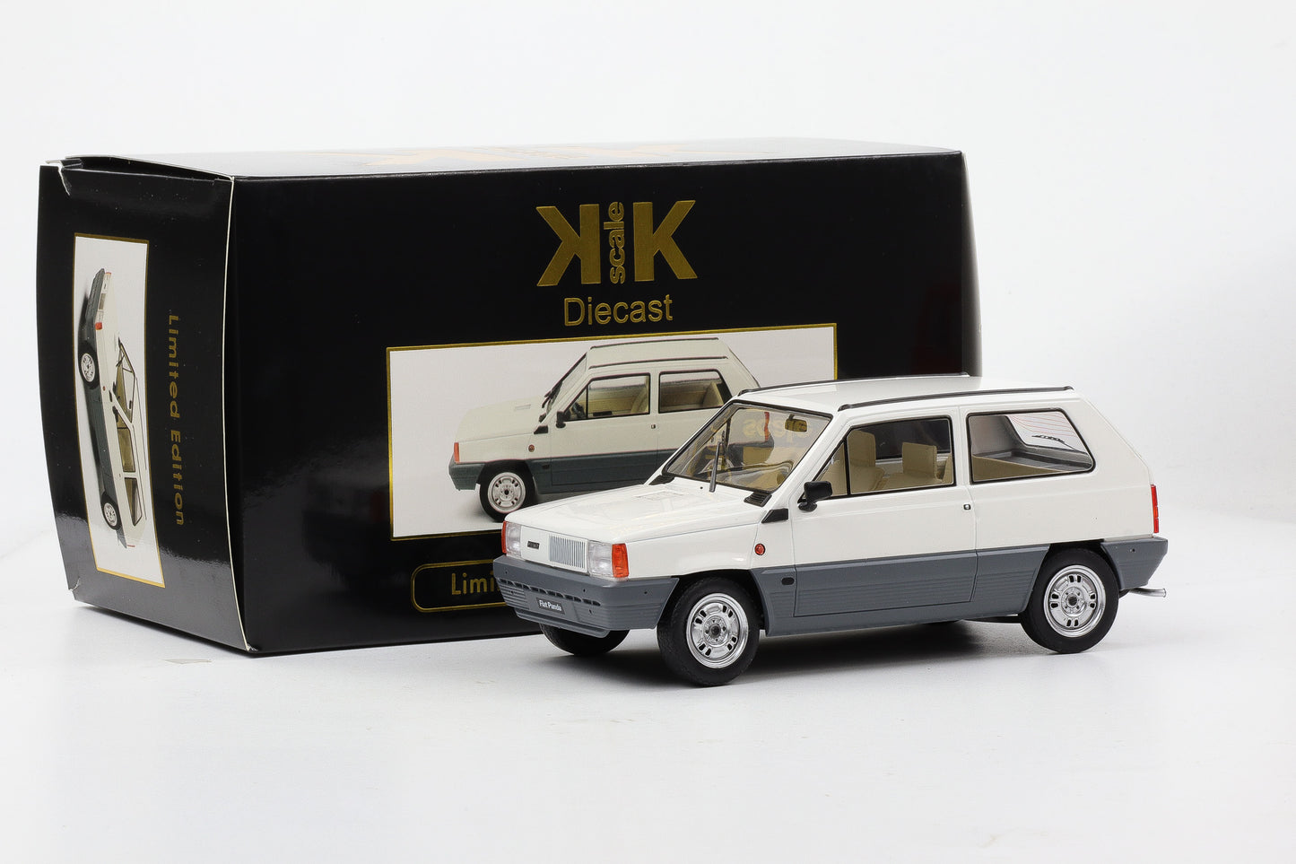 1:18 KK-Scale Fiat Panda 45 1980 weiss die tolle Kiste Modellauto 180522