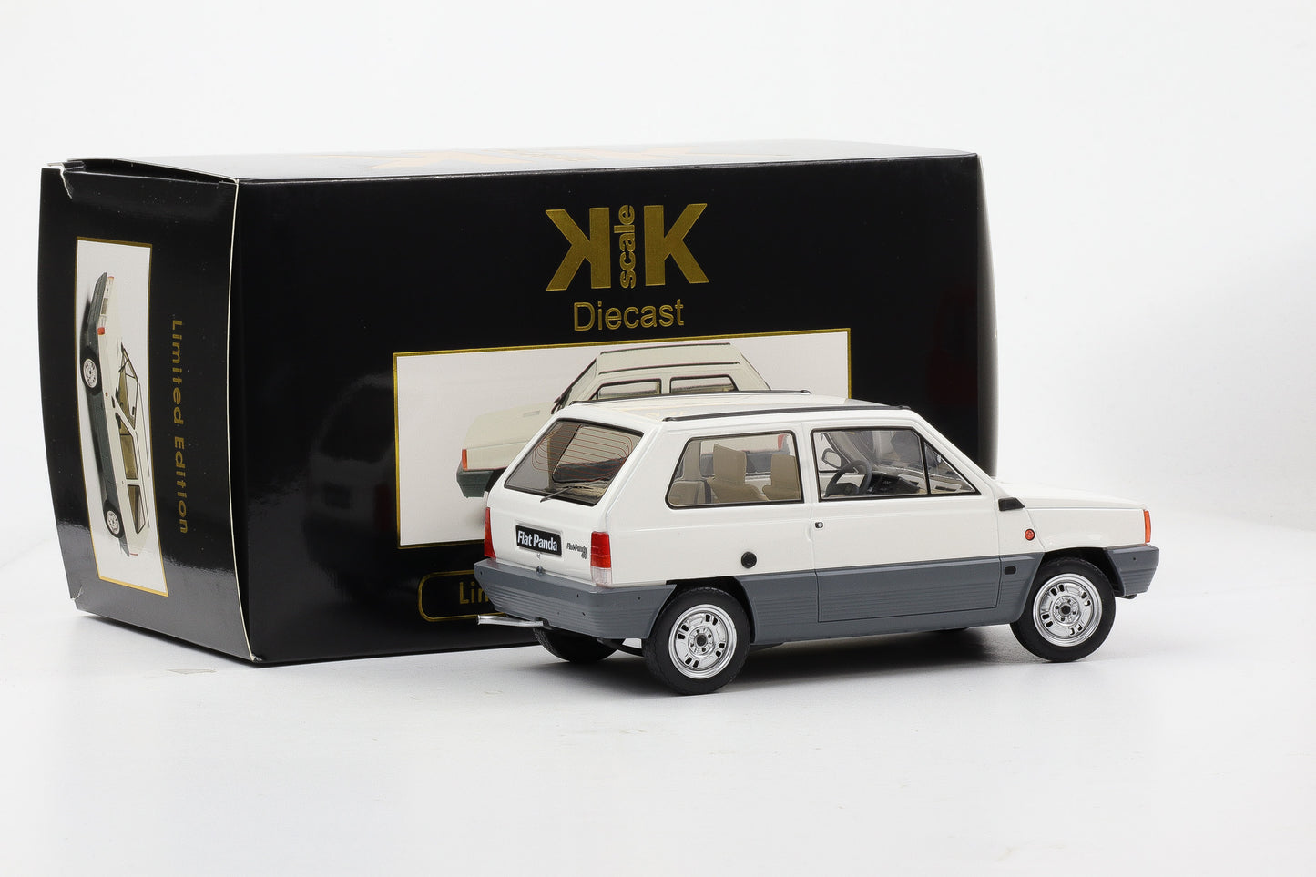 1:18 KK-Scale Fiat Panda 45 1980 weiss die tolle Kiste Modellauto 180522