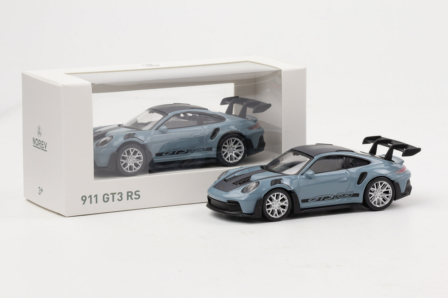 1:43 Jet Car Norev Porsche 911 992 GT3 RS 2022 meisenblau / schwarzer Schriftzug