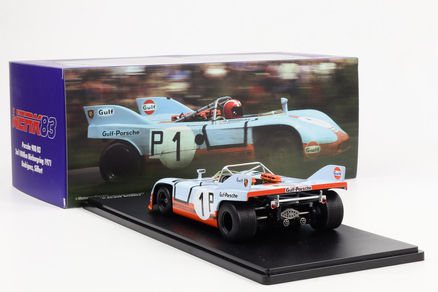 1:18 Werk83 Porsche 908/03 #1 2nd 1000km Nürburgring 1971 Rodriguez, Siffert