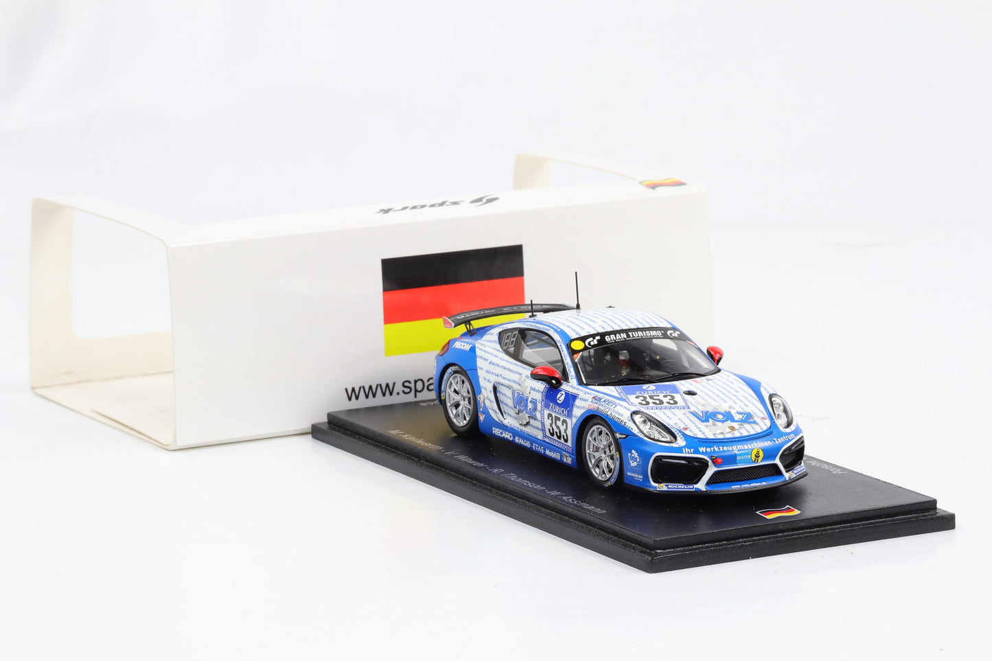 1:43 Spark Porsche Cayman GT4 CS 24h Nürburgring 2016 Keilwerth Wawer Thomson Assmann