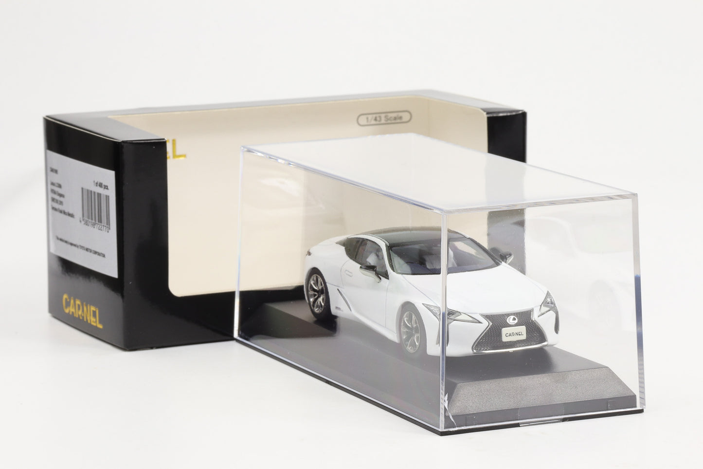1:43 Carnel by Kyosho Lexus LC500h GWZ100 2017 L package white CN431704
