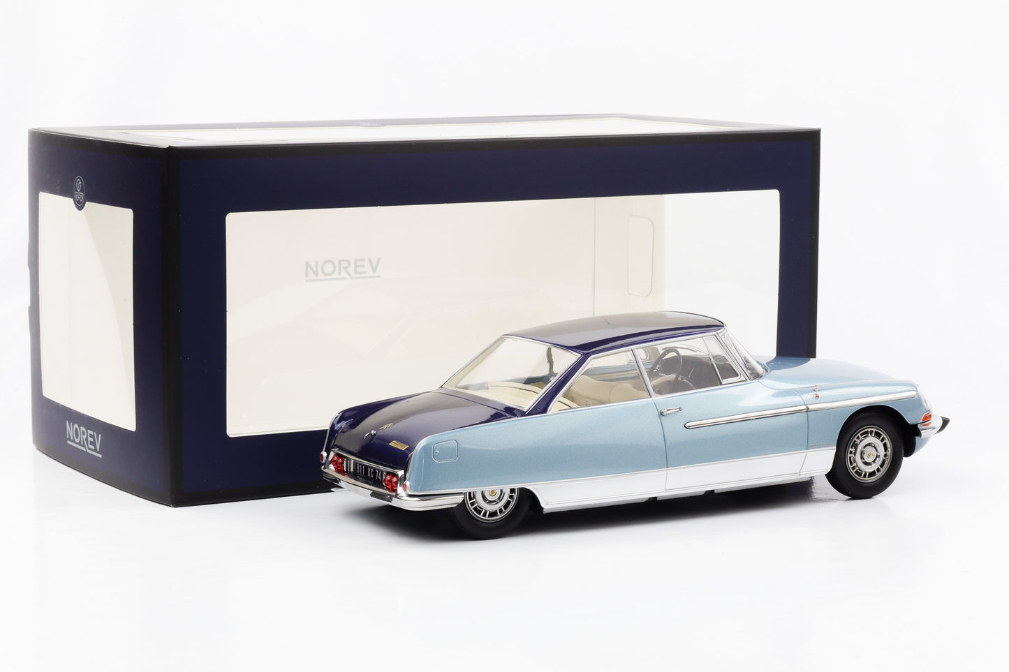 1:18 Citroen DS 21 Le Léman 1968 hell- und dunkelblau Norev 181752 1/300 pcs