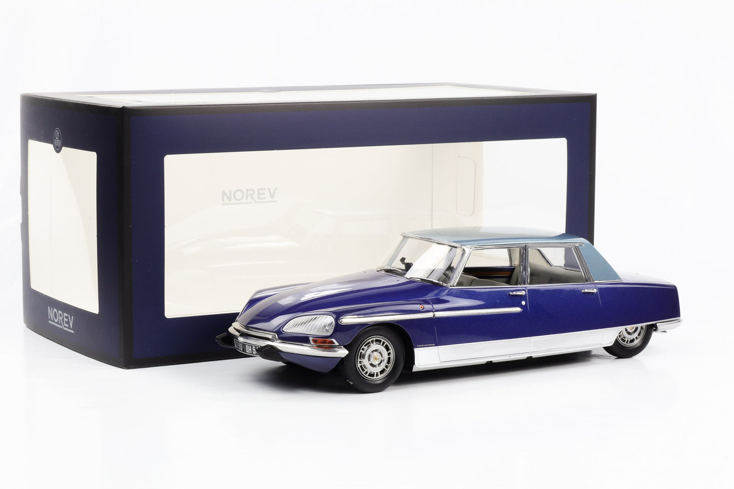 1:18 Citroen DS 21 Lorraine 1969 dunkel- und hellblau Norev 181755 1/300 pcs