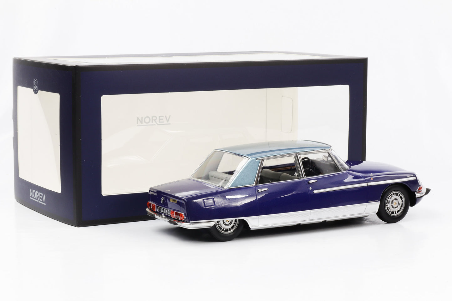 1:18 Citroen DS 21 Lorraine 1969 dunkel- und hellblau Norev 181755 1/300 pcs