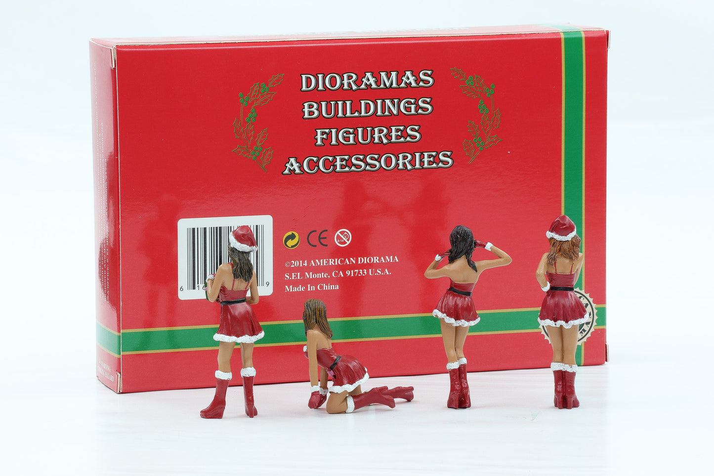1:24 American Diorama Figur Set Christmas Girls Season`s Greetings Figuren