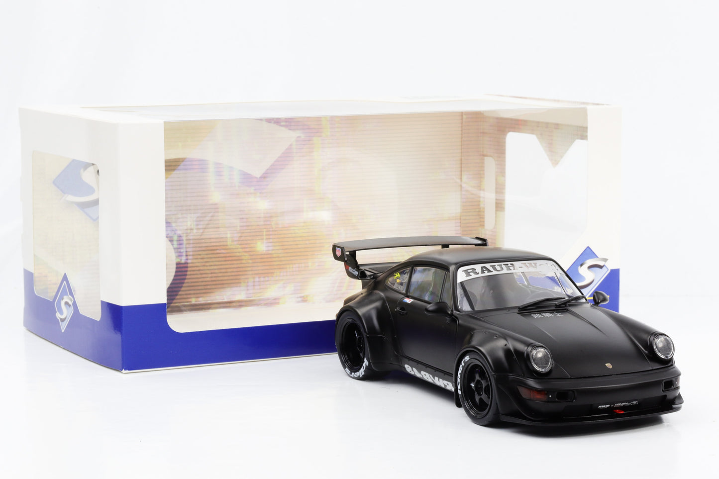 1:18 Solido Porsche 911 964 RWB Rauh-Welt "Darth-Vader" 2016 mattschwarz
