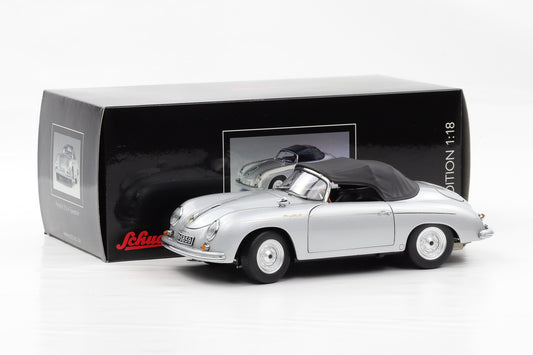 1:18 Schuco Porsche 356 A Speedster 1955/59 silber mit Verdeck opening diecast