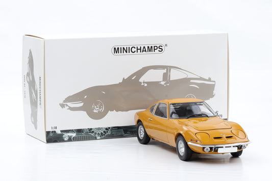1:18 Minichamps Opel GT ocker 1970 opening 150 049031