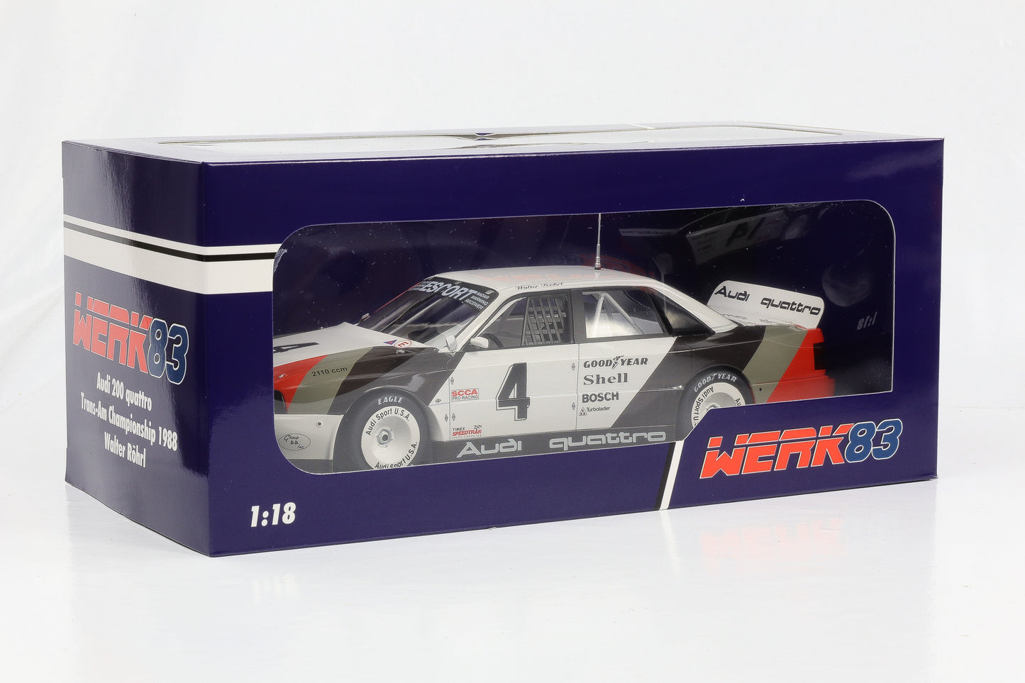 1:18 Audi 200 Quattro #4 Winner St. Petersburg Trans-Am 1988 W. Röhrl Werk83