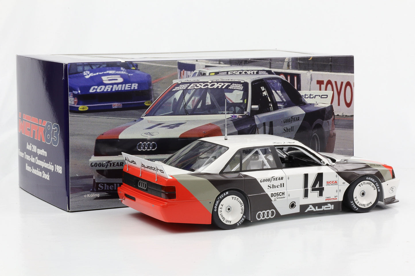 1:18 Audi 200 Quattro#14 Cleveland Trans-Am 1988 Sieger Stuck Werk83