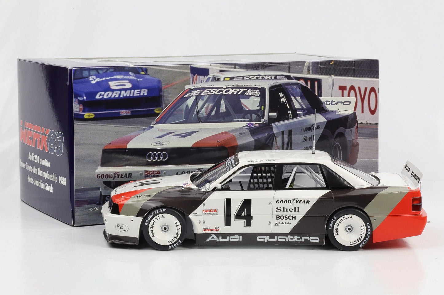1:18 Audi 200 Quattro#14 Cleveland Trans-Am 1988 Sieger Stuck Werk83