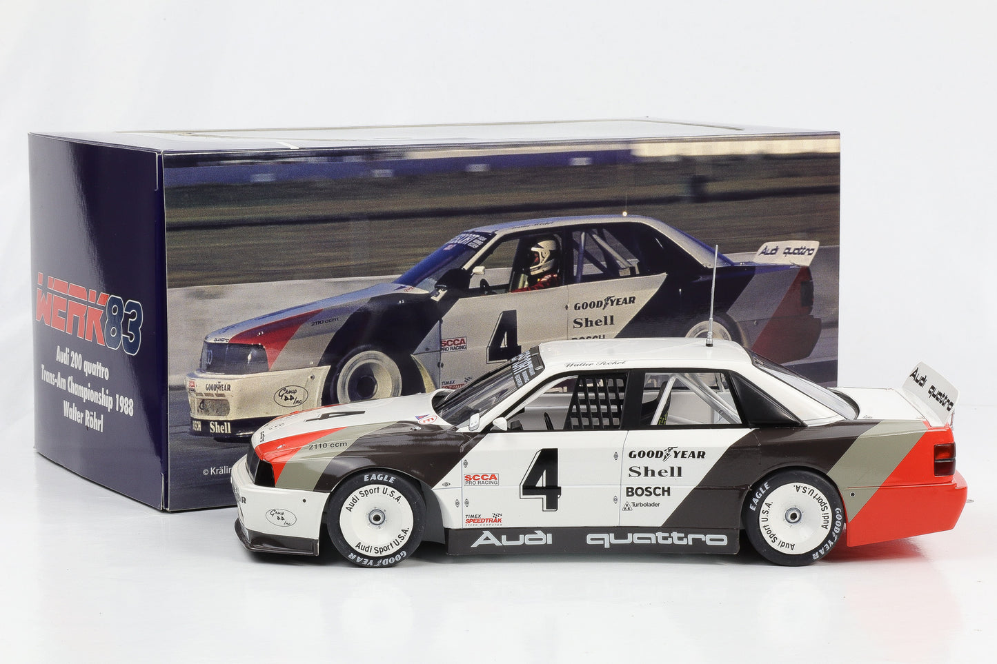 1:18 Audi 200 Quattro #4 Winner St. Petersburg Trans-Am 1988 W. Röhrl Werk83