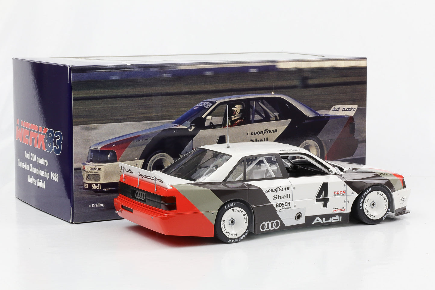 1:18 Audi 200 Quattro #4 Winner St. Petersburg Trans-Am 1988 W. Röhrl Werk83