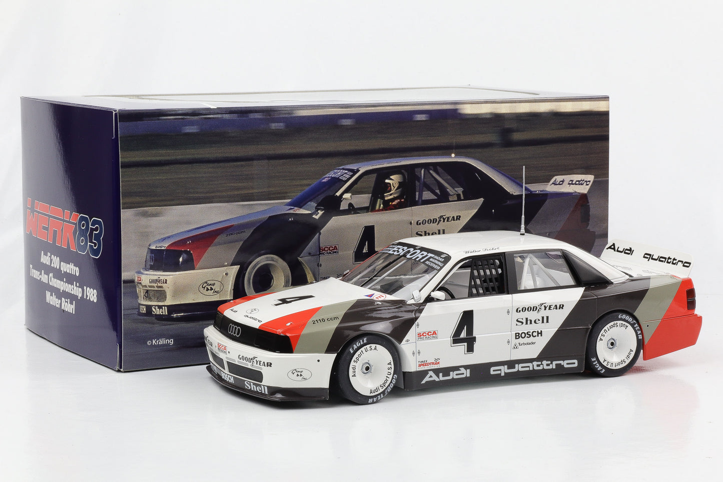 1:18 Audi 200 Quattro #4 Winner St. Petersburg Trans-Am 1988 W. Röhrl Werk83