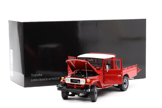 1:18 Kyosho Toyota Land Cruiser 40 Pickup rot 1980 full opening 08958R