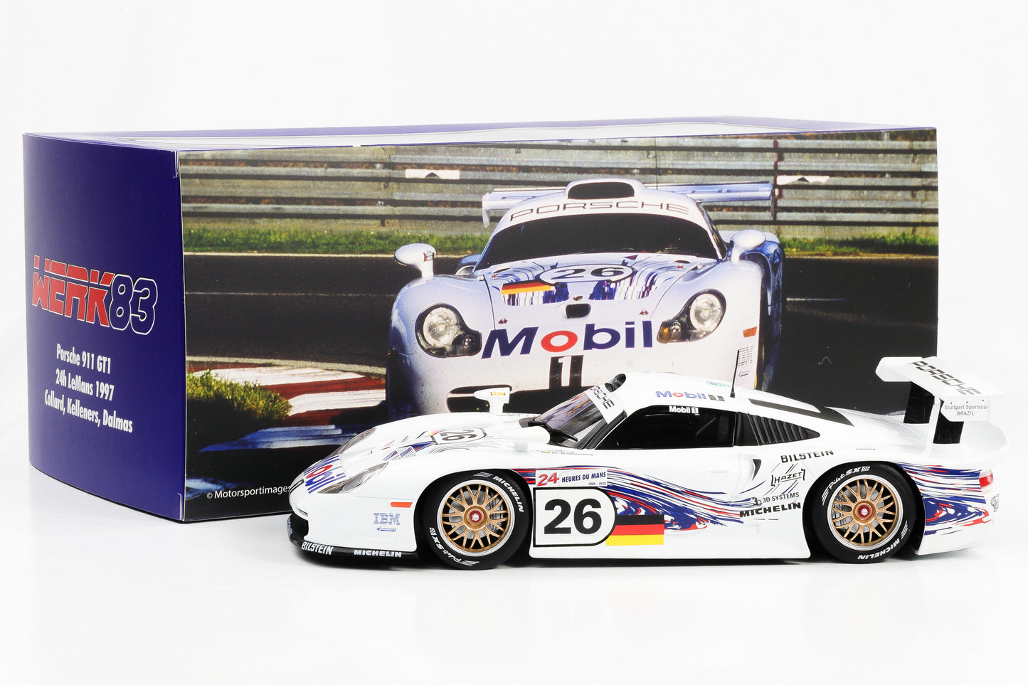 1:18 Werk83 Porsche 911 GT1 #26 Collard, Kelleners, Dalmas 24h Le Mans 1997