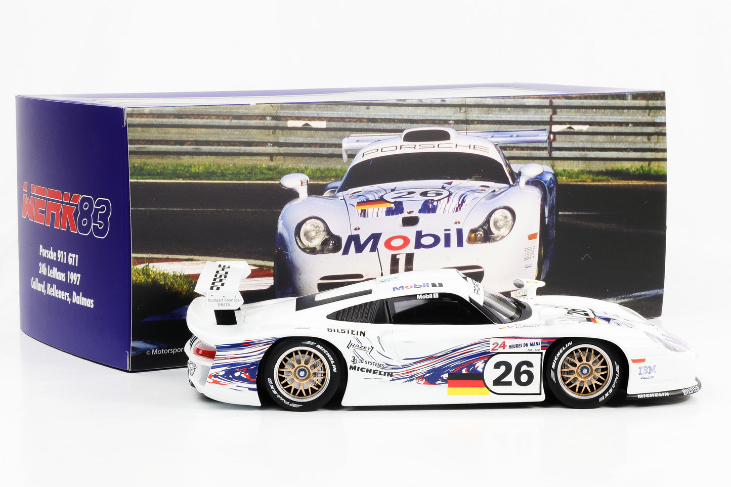 1:18 Werk83 Porsche 911 GT1 #26 Collard, Kelleners, Dalmas 24h Le Mans 1997