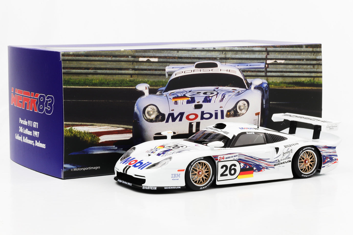 1:18 Werk83 Porsche 911 GT1 #26 Collard, Kelleners, Dalmas 24h Le Mans 1997