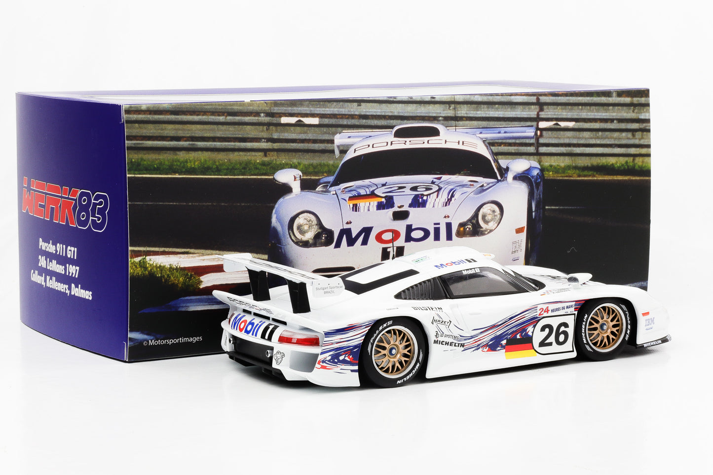 1:18 Werk83 Porsche 911 GT1 #26 Collard, Kelleners, Dalmas 24h Le Mans 1997