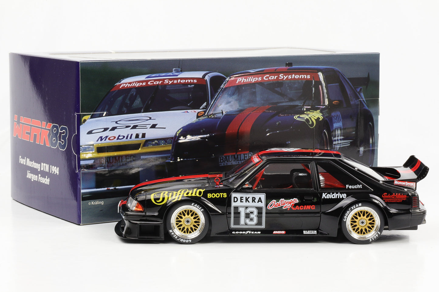1:18 Ford Mustang GT 5.0 #13 Buffalo Boots DTM Feucht 1994 Werk83 diecast