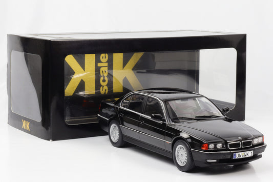 1:18 kk Scale BMW 740i E38 Serie 1 1994 schwarz metallic Moviecar Bang Boom Bang