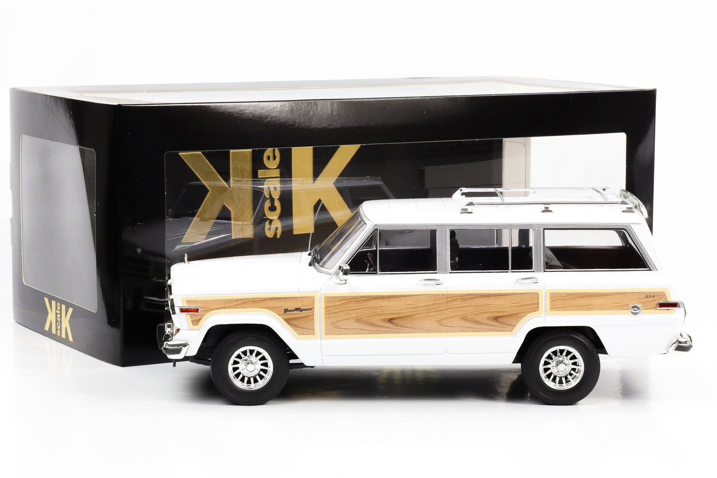 1:18 KK-Scale Jeep Grand Wagoneer 1989 weiß Holzoptik