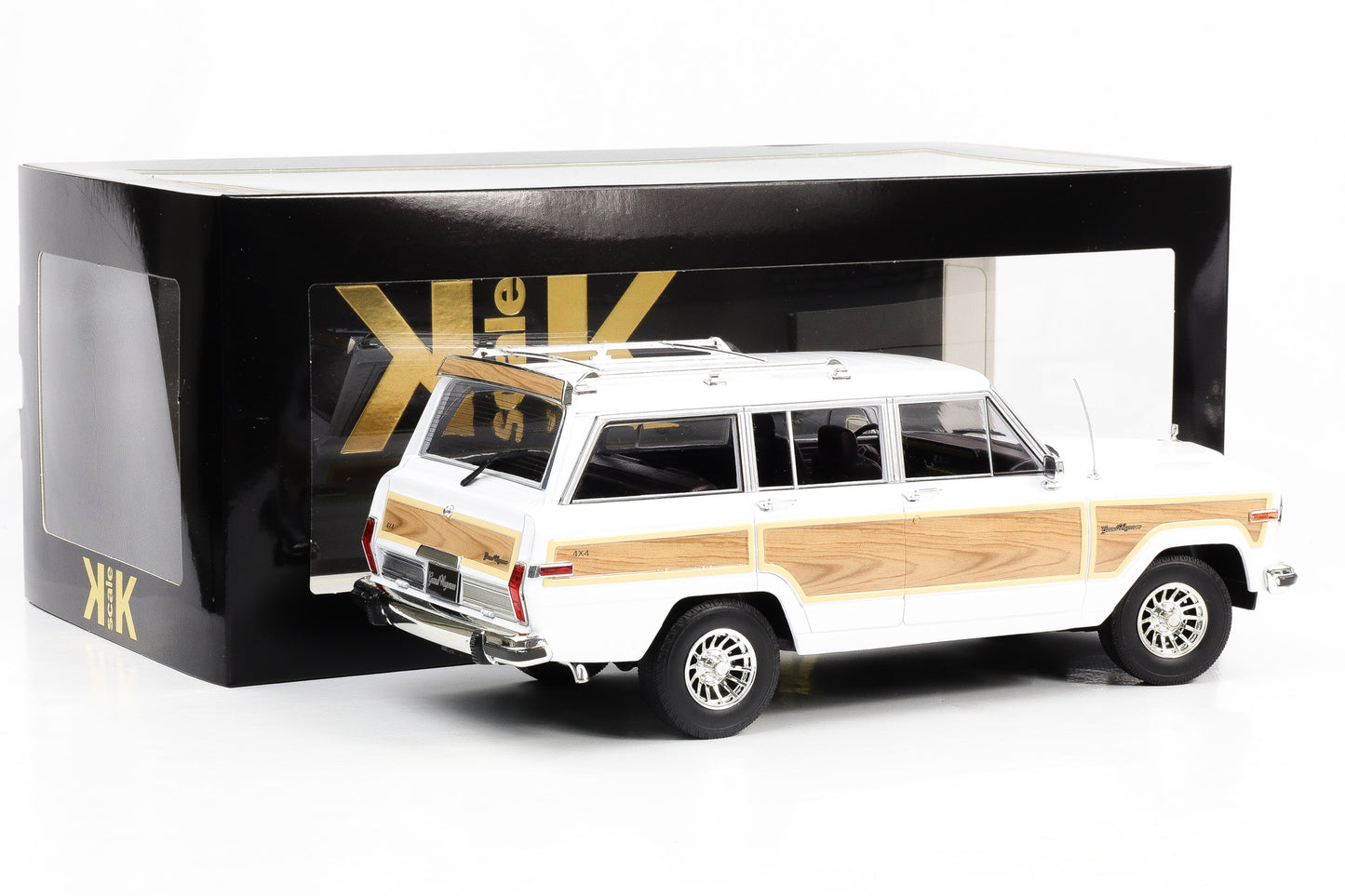 1:18 KK-Scale Jeep Grand Wagoneer 1989 weiß Holzoptik