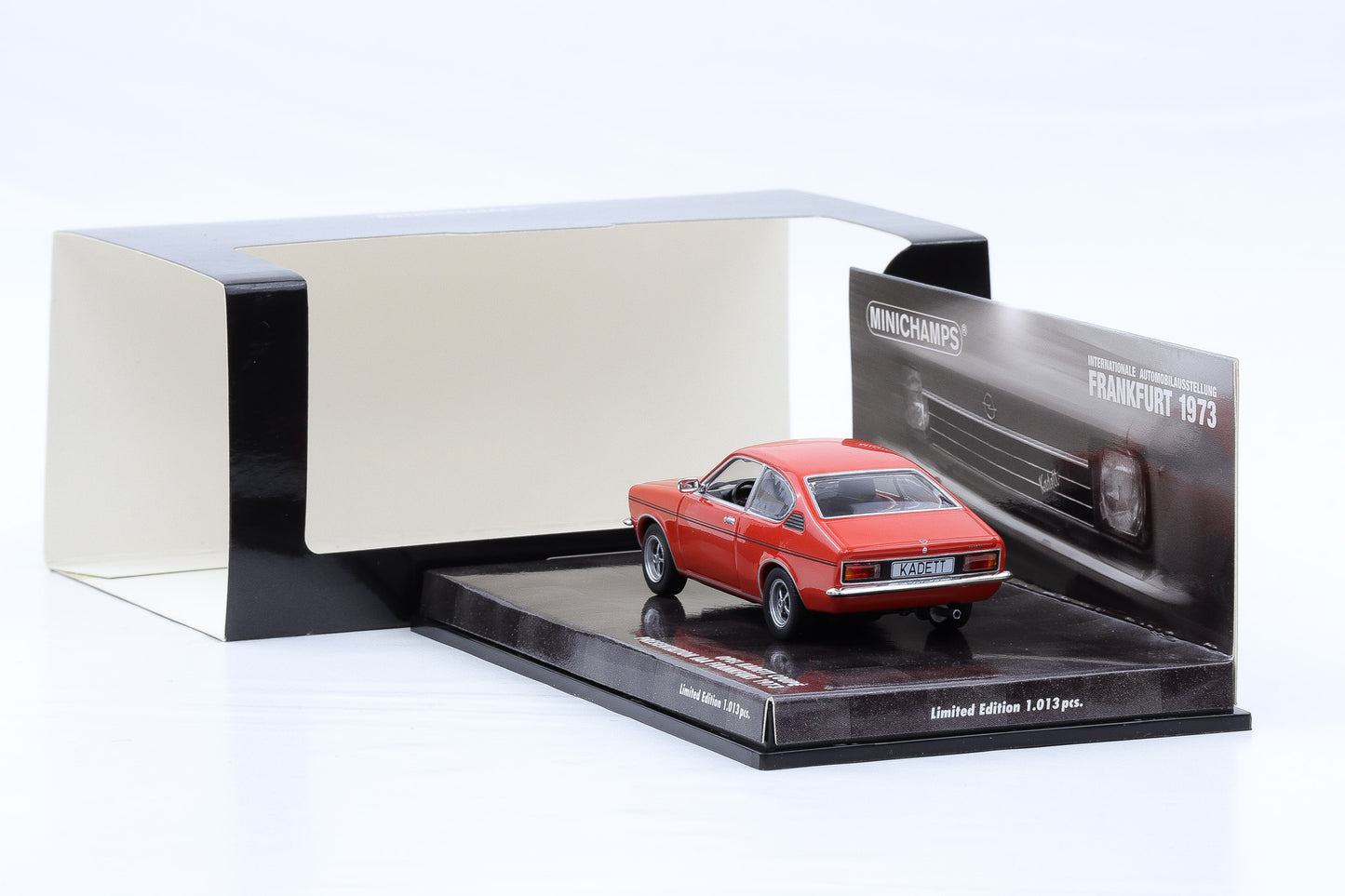 1:43 Minichamps Opel Kadett Coupe IAA Frankfurt 1973 rot 436 045620