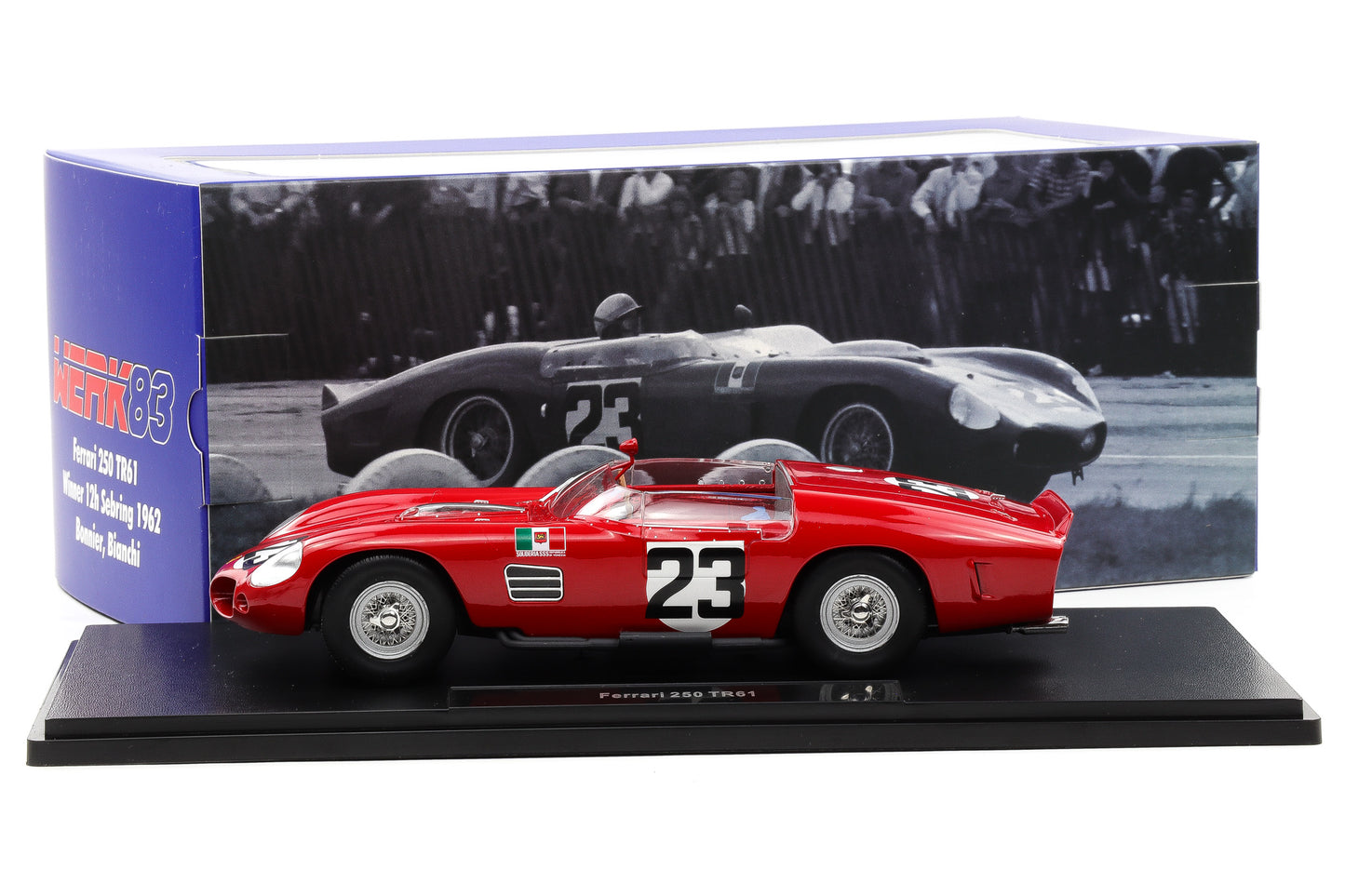 1:18 Werk83 Ferrari 250 TR61 #23 Winner 12h Sebring 1962 Bonnier, Bianchi
