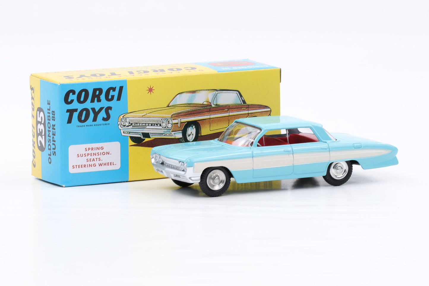 Corgi Toys Oldsmobile Super 88 blau weiss Nr. 235 Repro 1:49