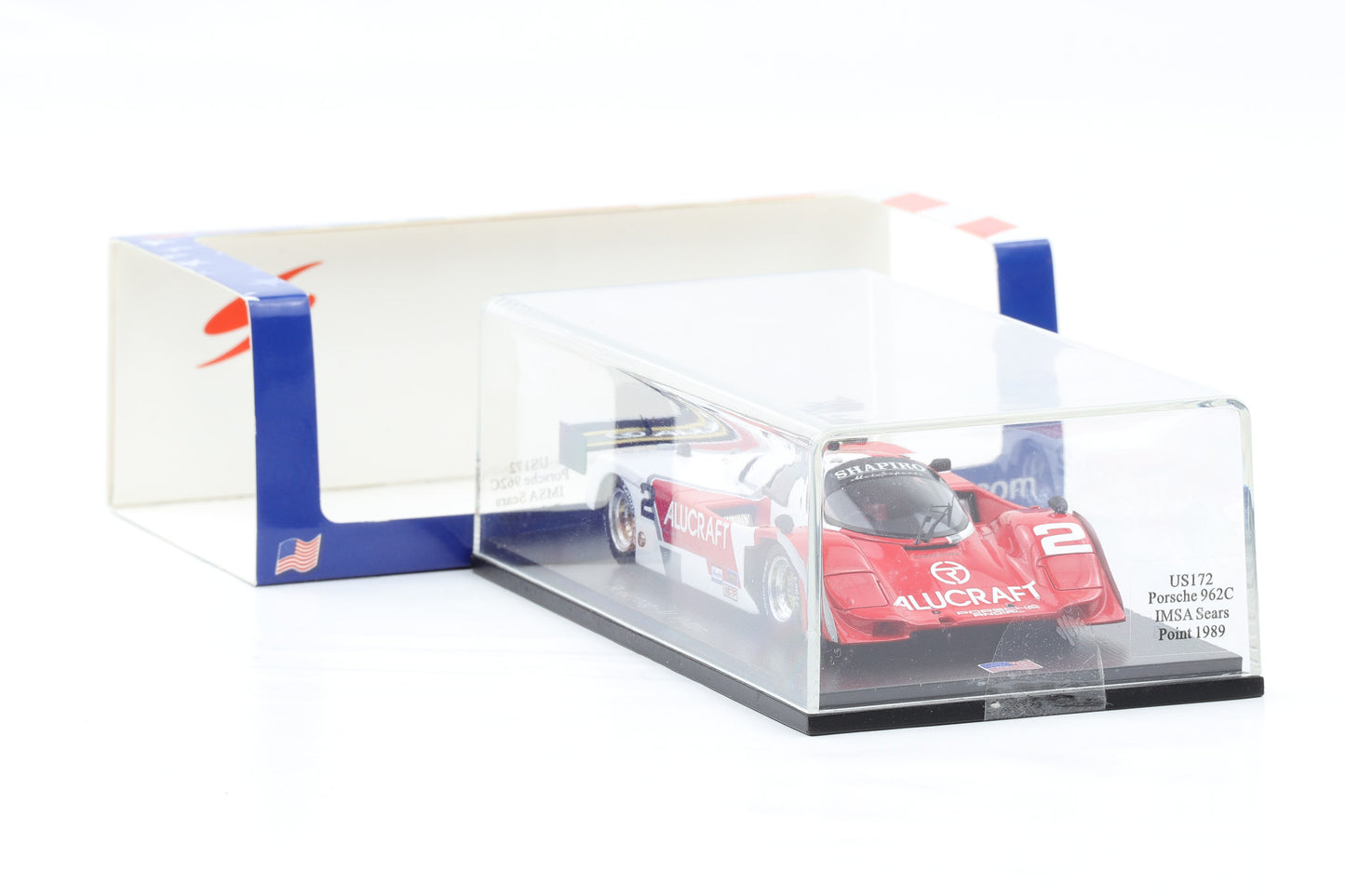 1:43 Spark Porsche 962C #2 Herzog Hytten IMSA Sears Point 1989 US172