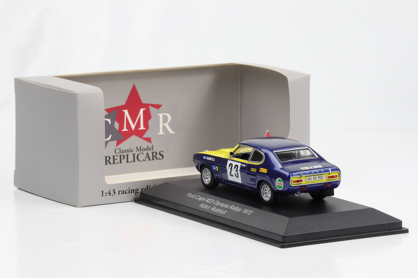 1:43 Ford Capri #23 Olympia Rallye 1972 Röhrl Rothfuß CMR