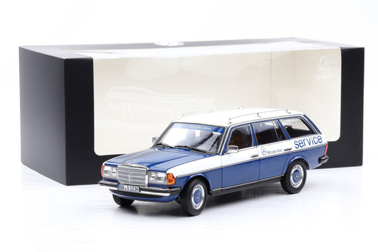 1:18 Norev Mercedes-Benz 200 W123 T-Modell Servicewagen full opening Dealer