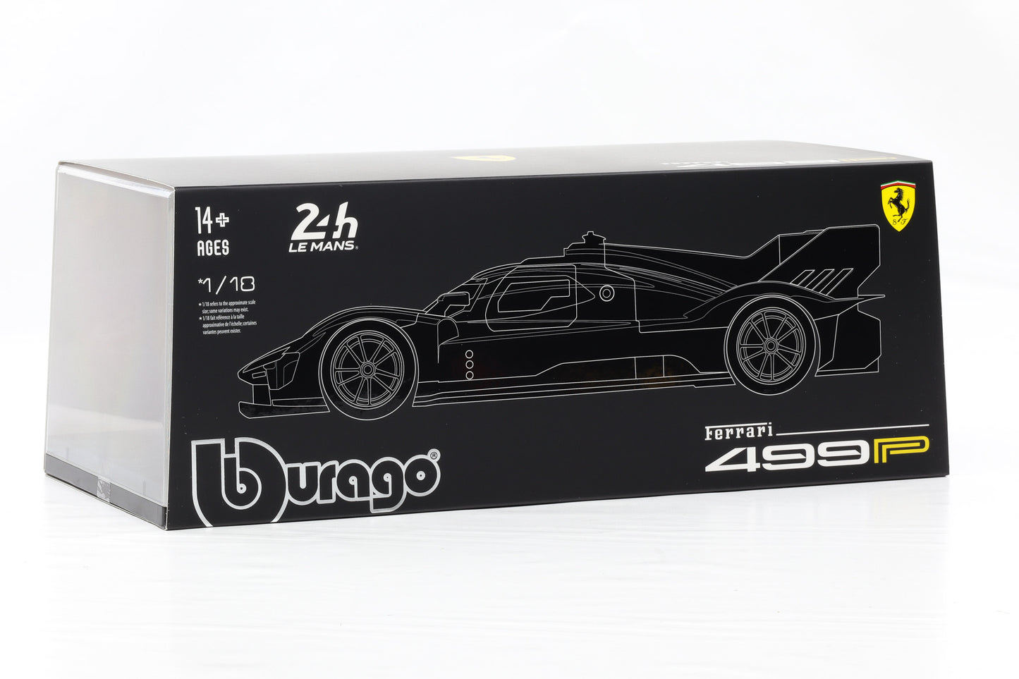 1:18 BBURAGO Ferrari 499P #51 Winner 24 Le Mans 2023 mit Vitrine 18-16301-51VET